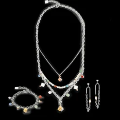 COEUR DE LION Boho Bracelet Freshwater Pearls Silver & Multicolour