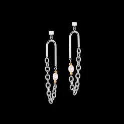 COEUR DE LION Boho Earrings Freshwater Pearls Silver & Multicolour