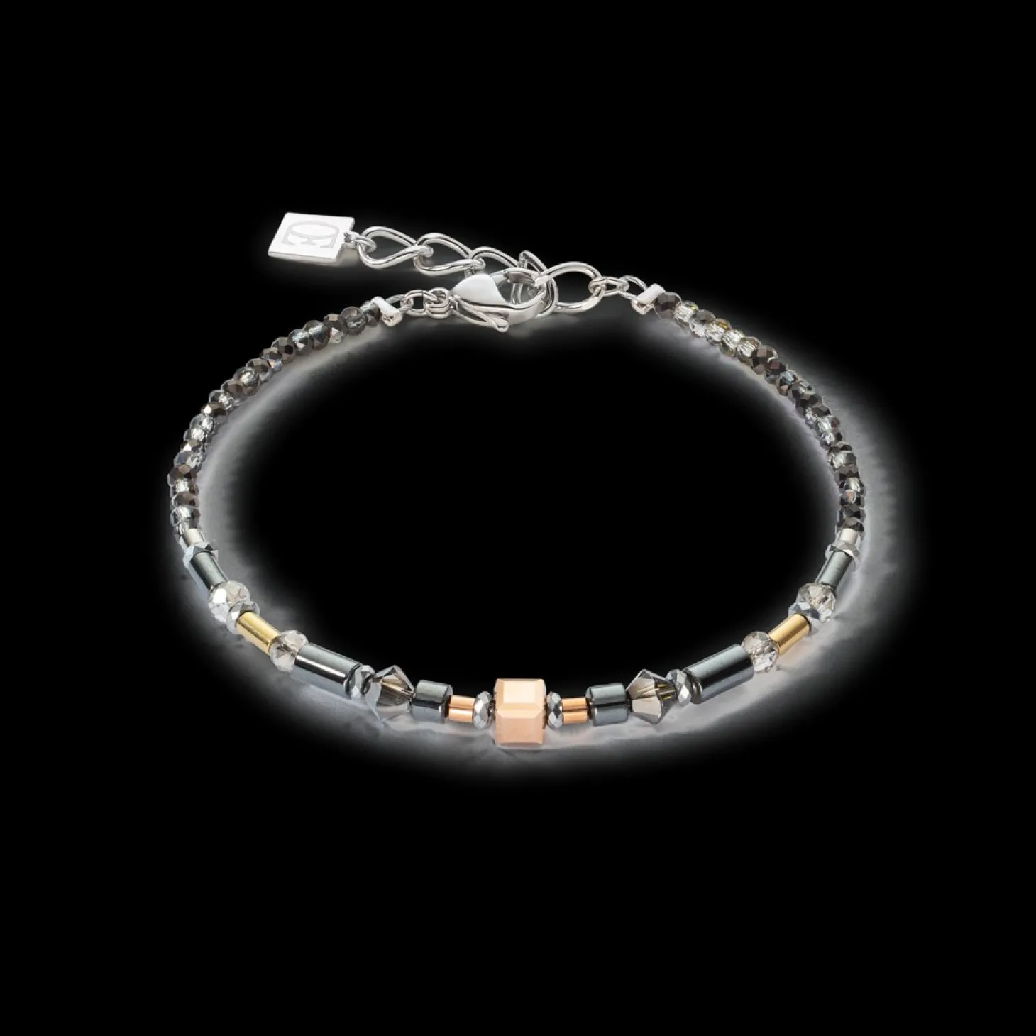 COEUR DE LION Bracelet Brilliant Square Trilogy Interchangeable Pendant Tricolor