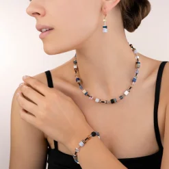 COEUR DE LION Bracelet Geocube® Crystals & Gemstones Blue-Beige