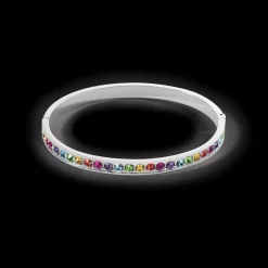 COEUR DE LION Bracelet Stainless Steel & Crystals Silver Multicolor 17