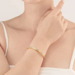 COEUR DE LION Bracelet Stainless Steel & Crystals Gold Multi Pastel