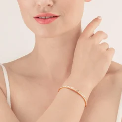 COEUR DE LION Bracelet Stainless Steel & Crystals Rose Gold Crystal 17