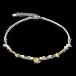 COEUR DE LION Brilliant Square Precious Necklace Multicolour Romantic Pastel