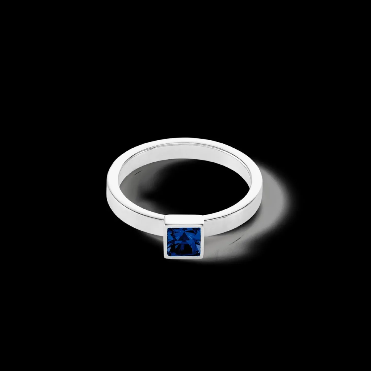 COEUR DE LION Brilliant Square Small Ring Silver Montana