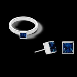 COEUR DE LION Brilliant Square Small Ring Silver Montana