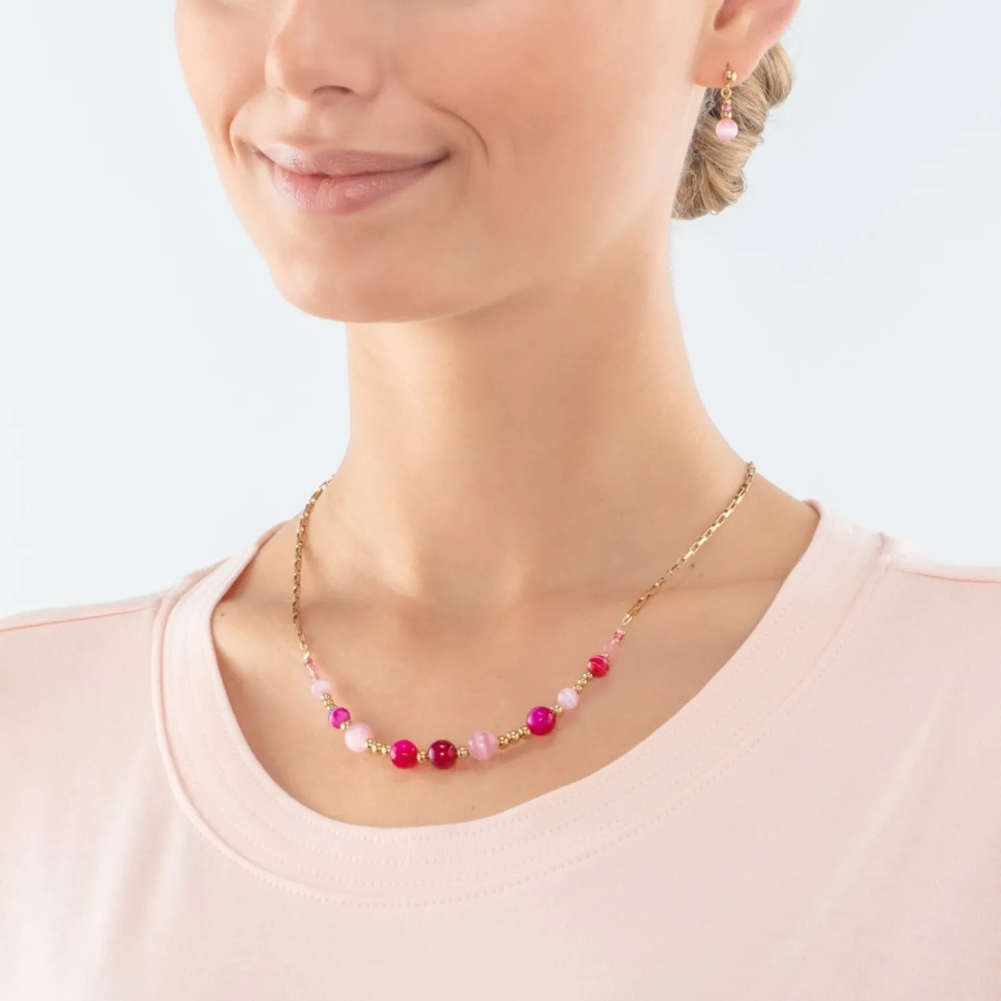 COEUR DE LION Candy Spheres Necklace Pink