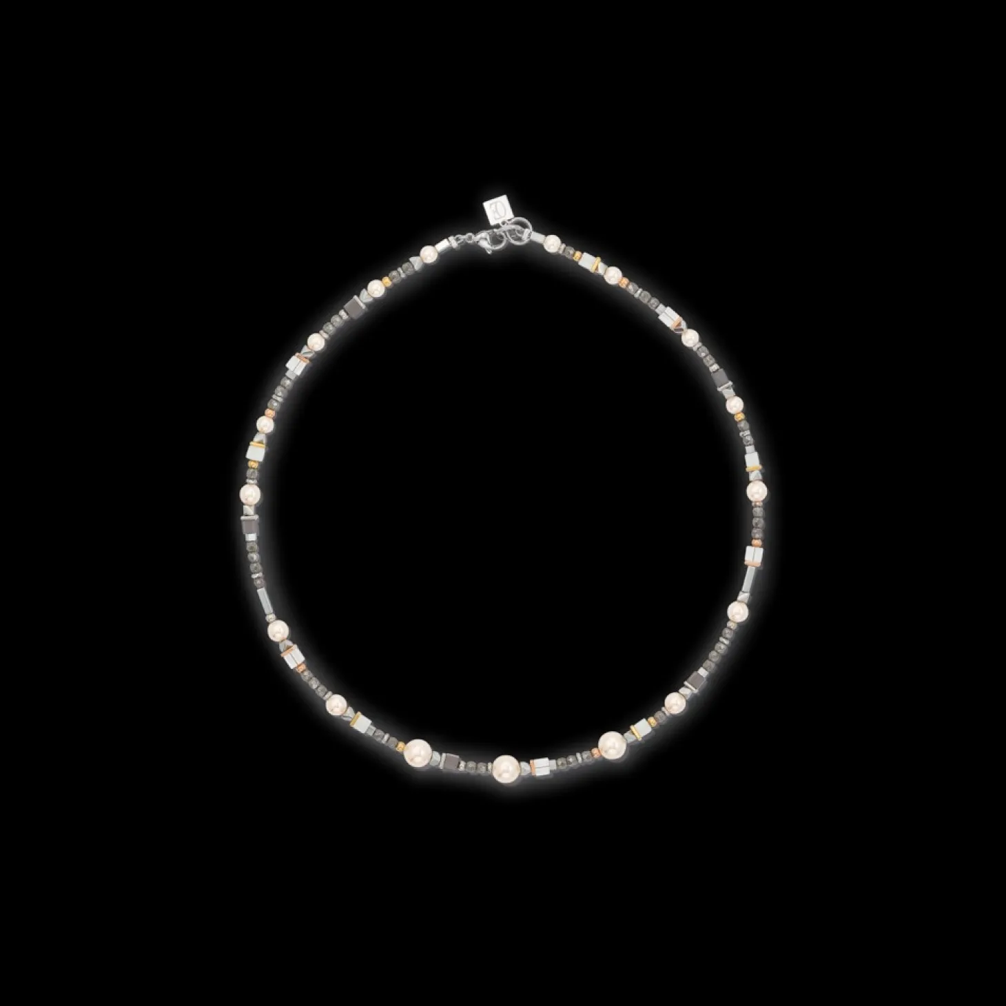 COEUR DE LION Classic Layer Necklace Silver Grey
