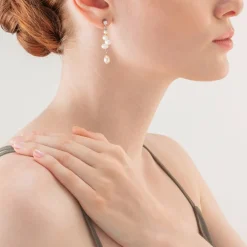 COEUR DE LION Dancing Freshwater Pearls Earrings Bicolor