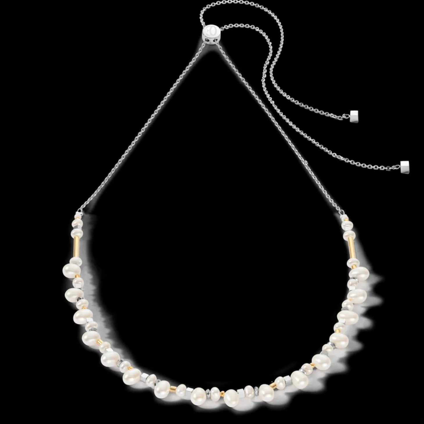 COEUR DE LION Dancing Freshwater Pearls Necklace Bicolor