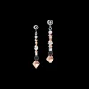 COEUR DE LION Earrings Amulet Small Crystals & Striped Onyx Grey-Crystal