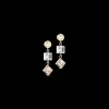 COEUR DE LION Earrings Brilliant Square Trilogy Interchangeable Pendant Tricolor