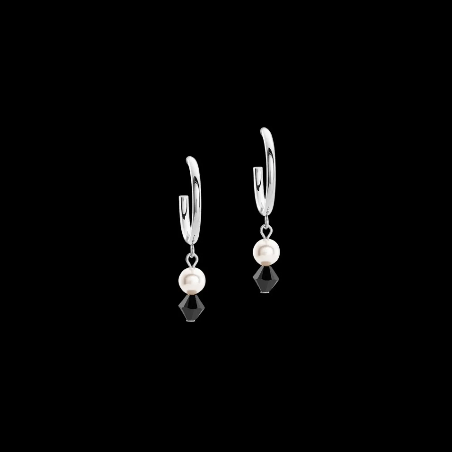 COEUR DE LION Earrings Choker Mysterious Silver-Black