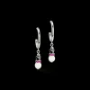 COEUR DE LION Earrings Creole Brilliant Square Interchangeable Pendant Precious Pink
