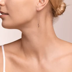 COEUR DE LION Earrings Dancing Geocube® Small Stainless Steel Rose Gold