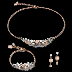 COEUR DE LION Earrings Geocube® Cluster Rose Gold