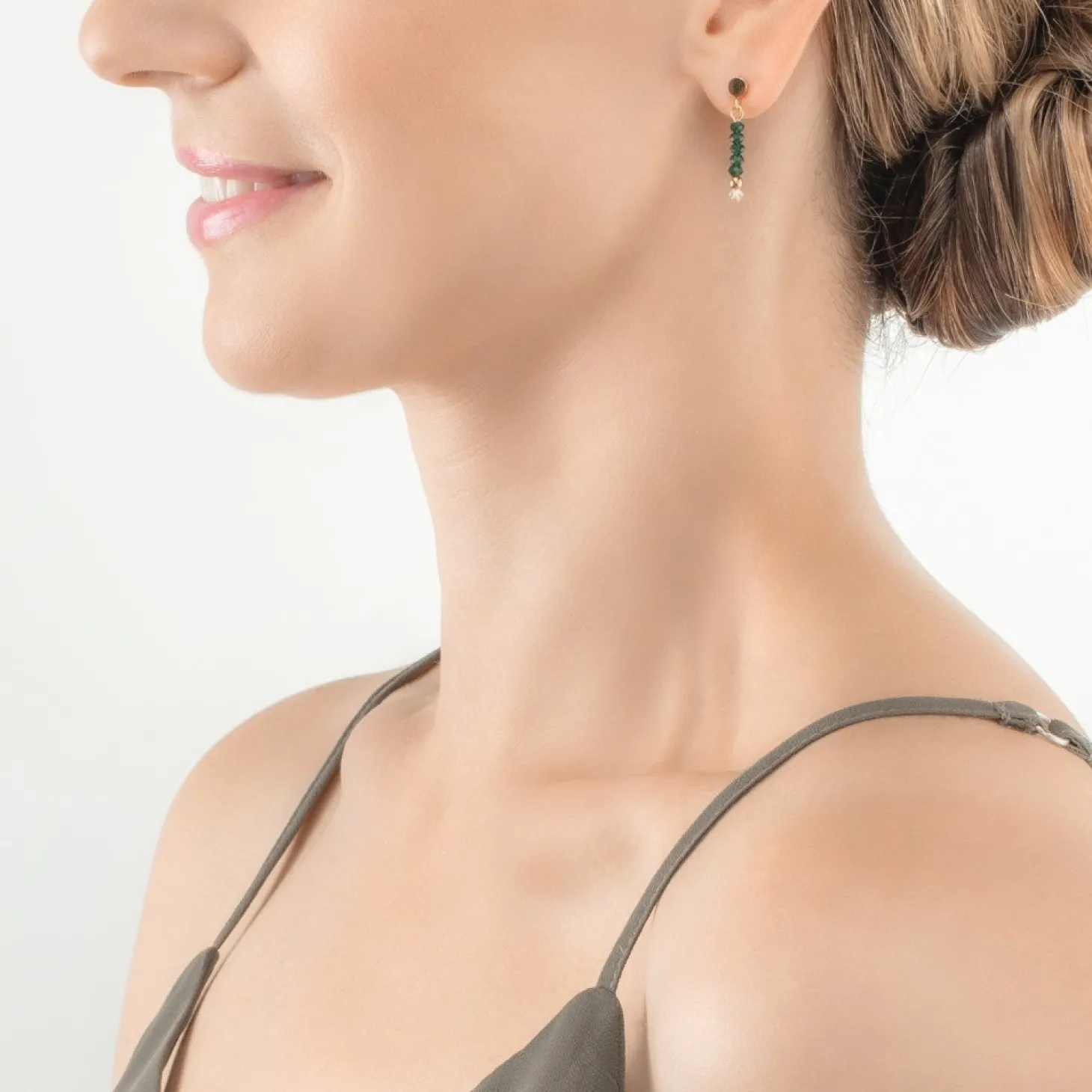 COEUR DE LION Earrings Little Twinkle Gold-Dark Green