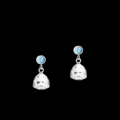 COEUR DE LION Earrings Pendant Curvy Triangle Aqua