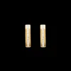 COEUR DE LION Earrings Stainless Steel Gold & Crystals Pave Strip Crystal