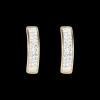 COEUR DE LION Earrings Stainless Steel Gold & Crystals Pave Crystal