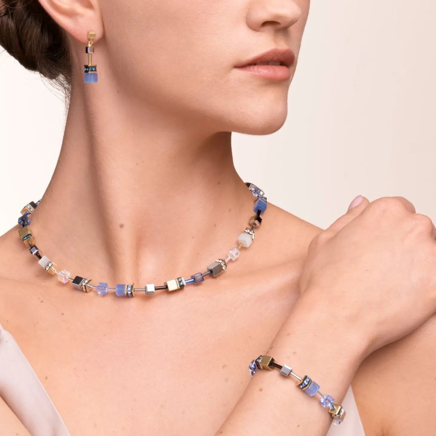 COEUR DE LION Geocube® Bracelet Blue-Gold