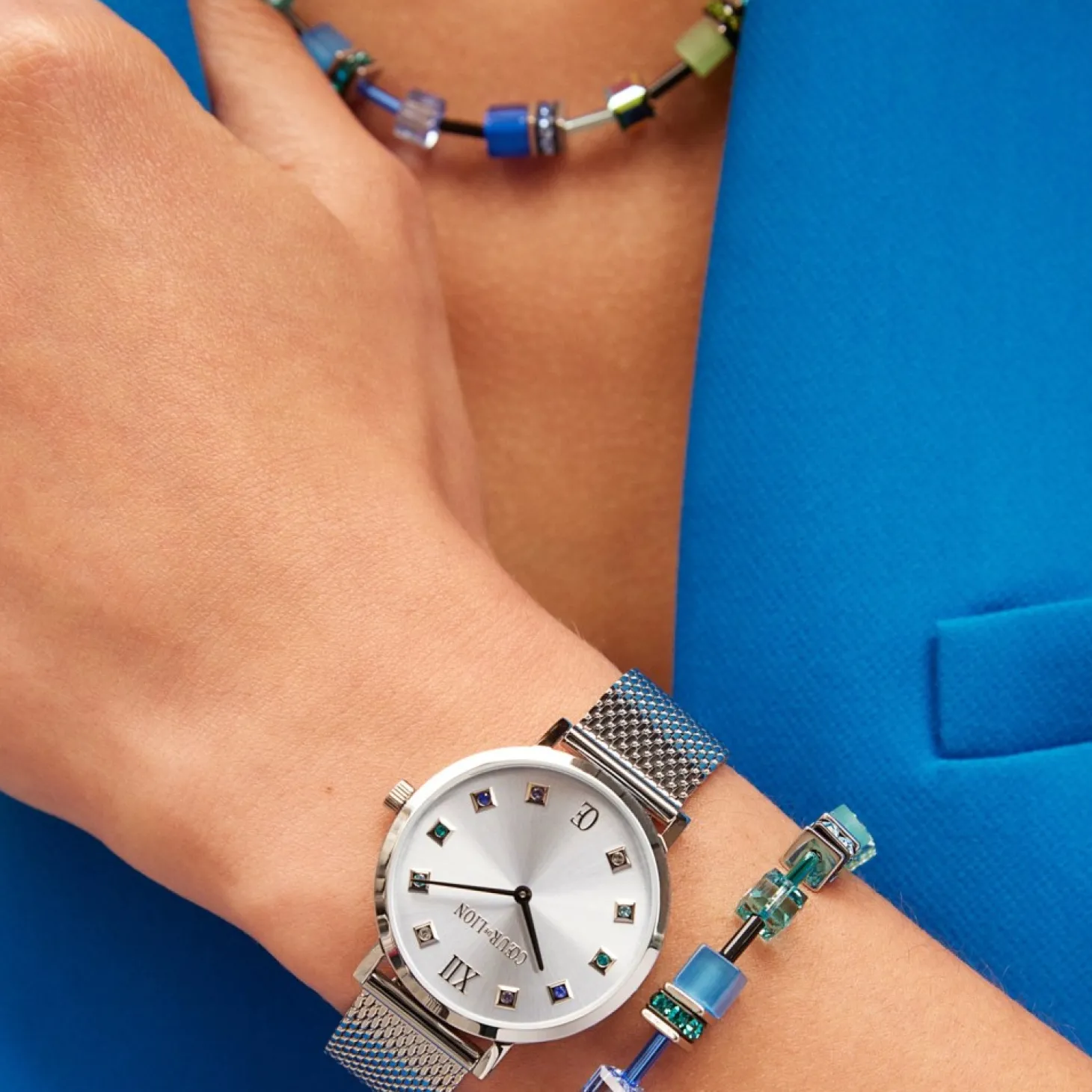 COEUR DE LION Geocube® Bracelet Blue-Green