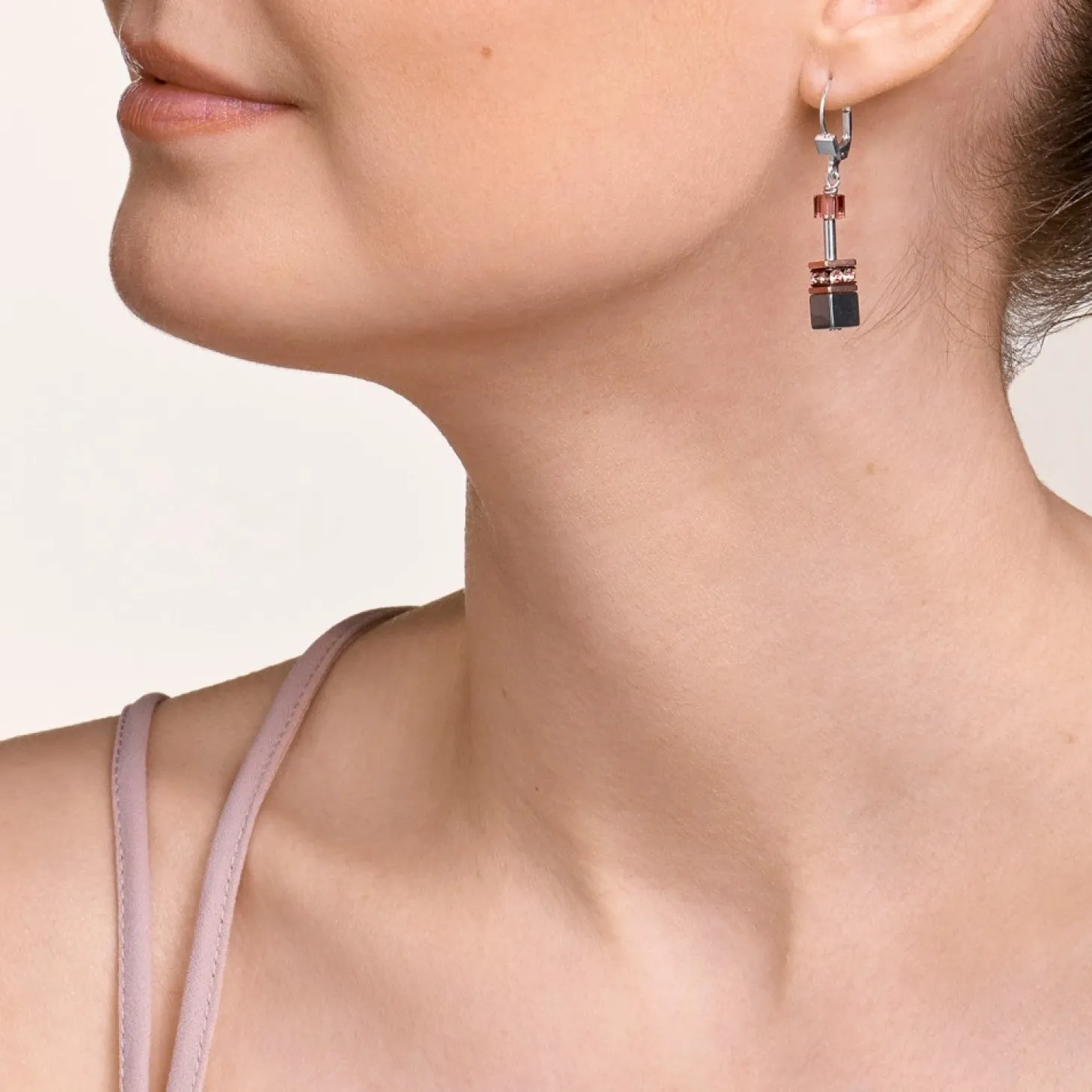 COEUR DE LION Geocube® Earrings Antique Pink