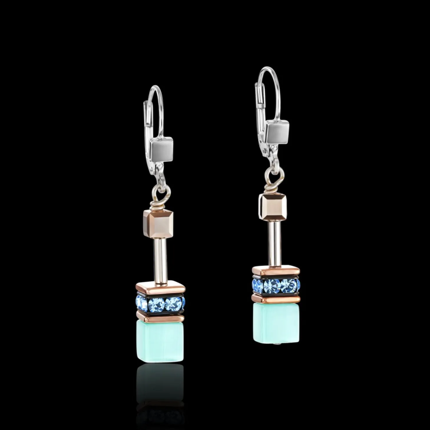 COEUR DE LION Geocube® Earrings Aqua