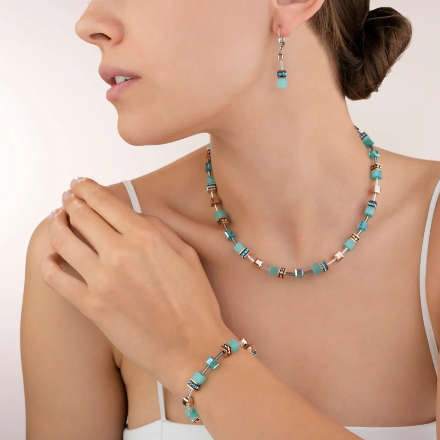 COEUR DE LION Geocube® Earrings Aqua