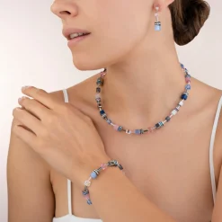 COEUR DE LION Geocube® Earrings Blue-Rose