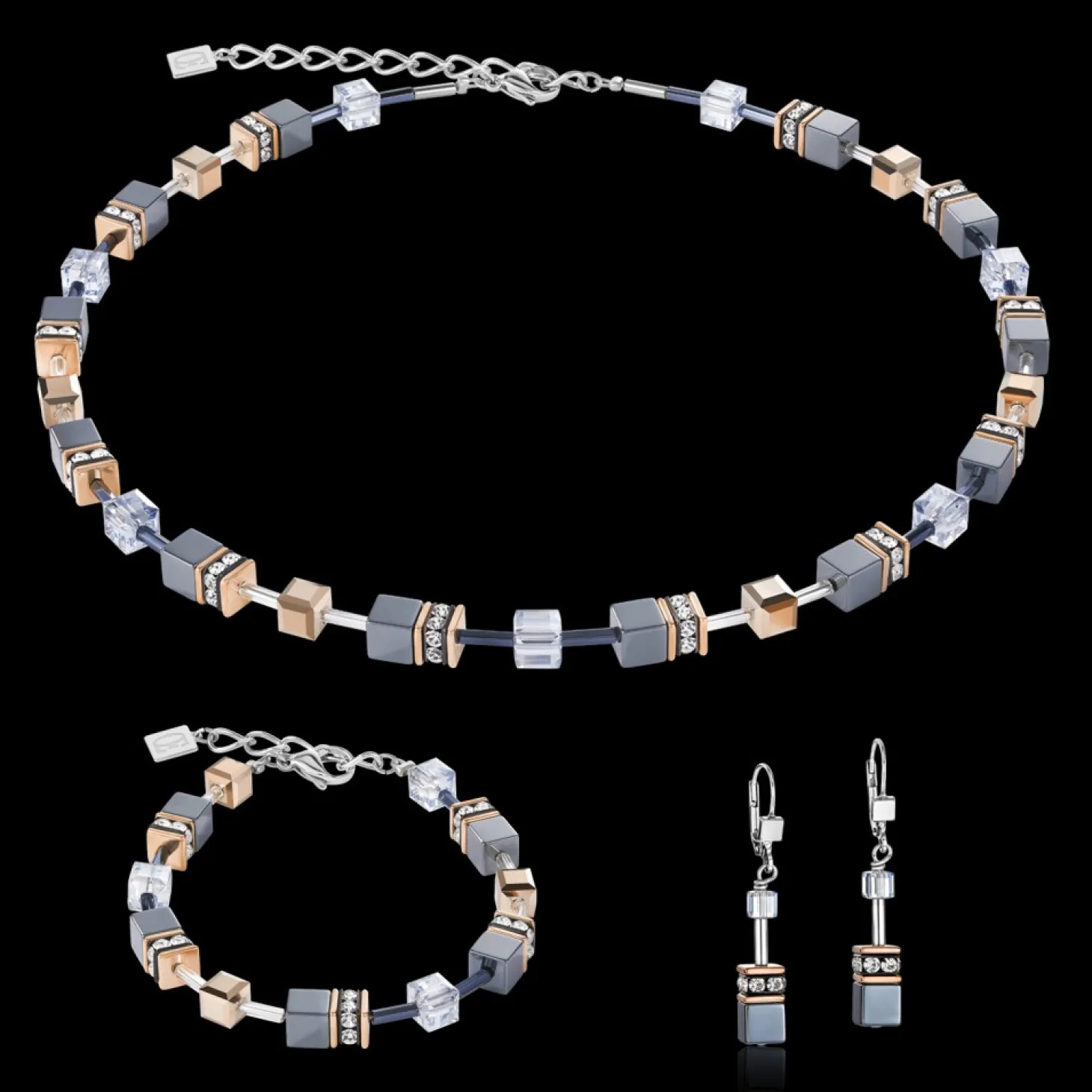 COEUR DE LION Geocube® Earrings Ice Blue