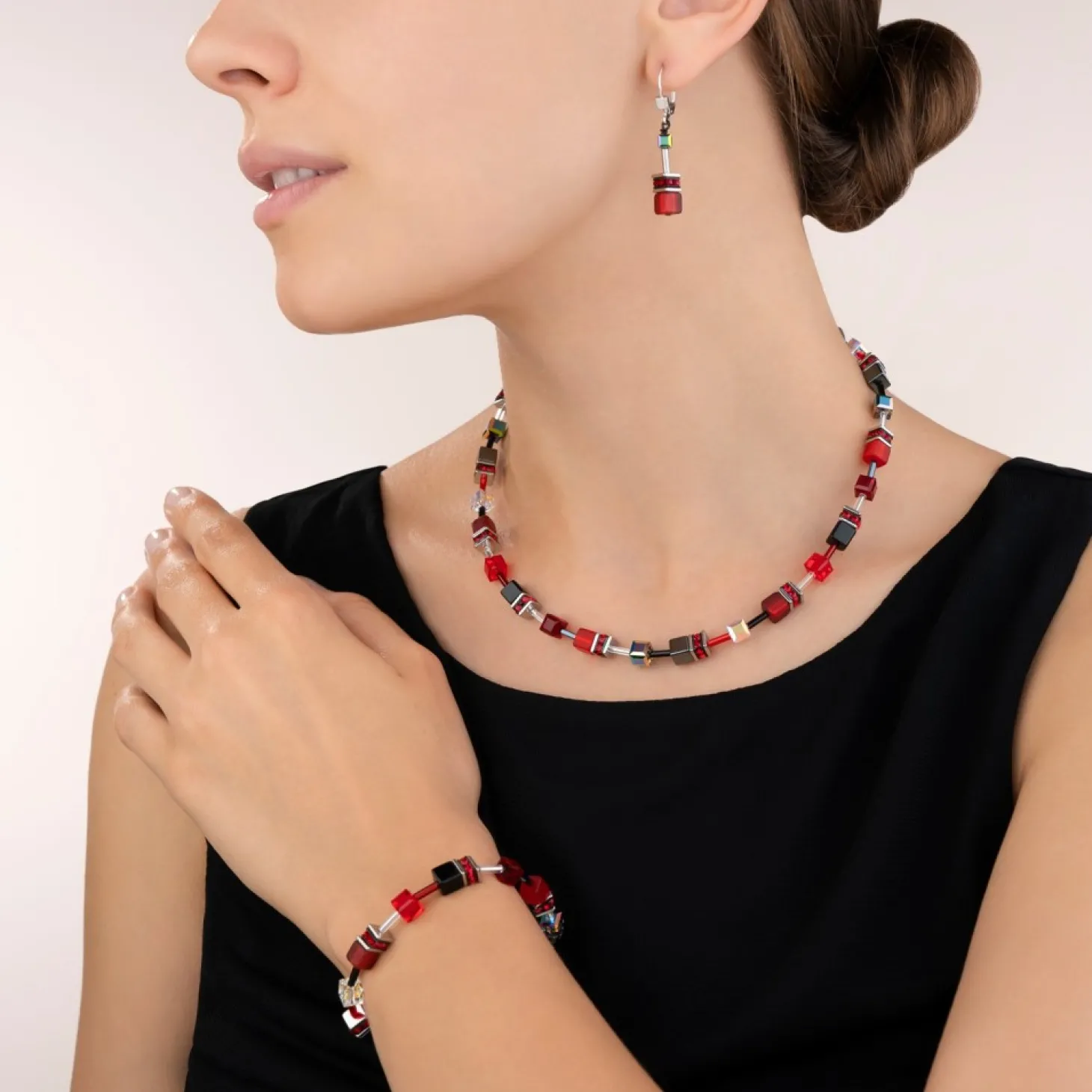 COEUR DE LION Geocube® Earrings Red