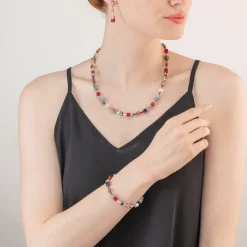 COEUR DE LION Geocube® Iconic 50 Cm Necklace Red