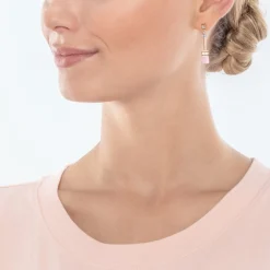 COEUR DE LION Geocube® Iconic Chain Earrings Pale Blue Pink