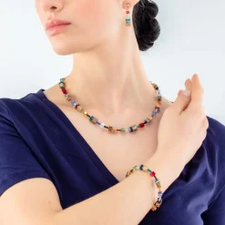 COEUR DE LION Geocube® Iconic Nature Necklace Multicolour Brown