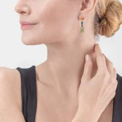 COEUR DE LION Geocube® Iconic Precious Earrings Green