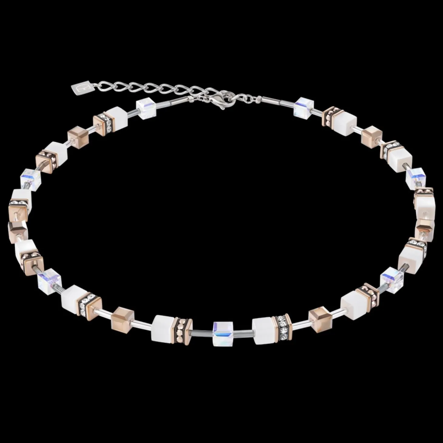 COEUR DE LION Geocube® Necklace White