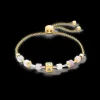 COEUR DE LION Geocube® Precious & Slider Closure Bracelet Gold Multicolour Pastel