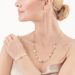 COEUR DE LION Geocube® Precious & Slider Closure Bracelet Gold Multicolour Pastel