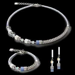 COEUR DE LION Geocube® Precious Fusion Chunky Chain Bracelet Light Blue
