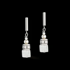 COEUR DE LION Geocube® Precious Fusion Pearls Earrings White