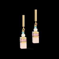 COEUR DE LION Geocube® Precious Fusion Pearls Earrings Multicolour Pastel