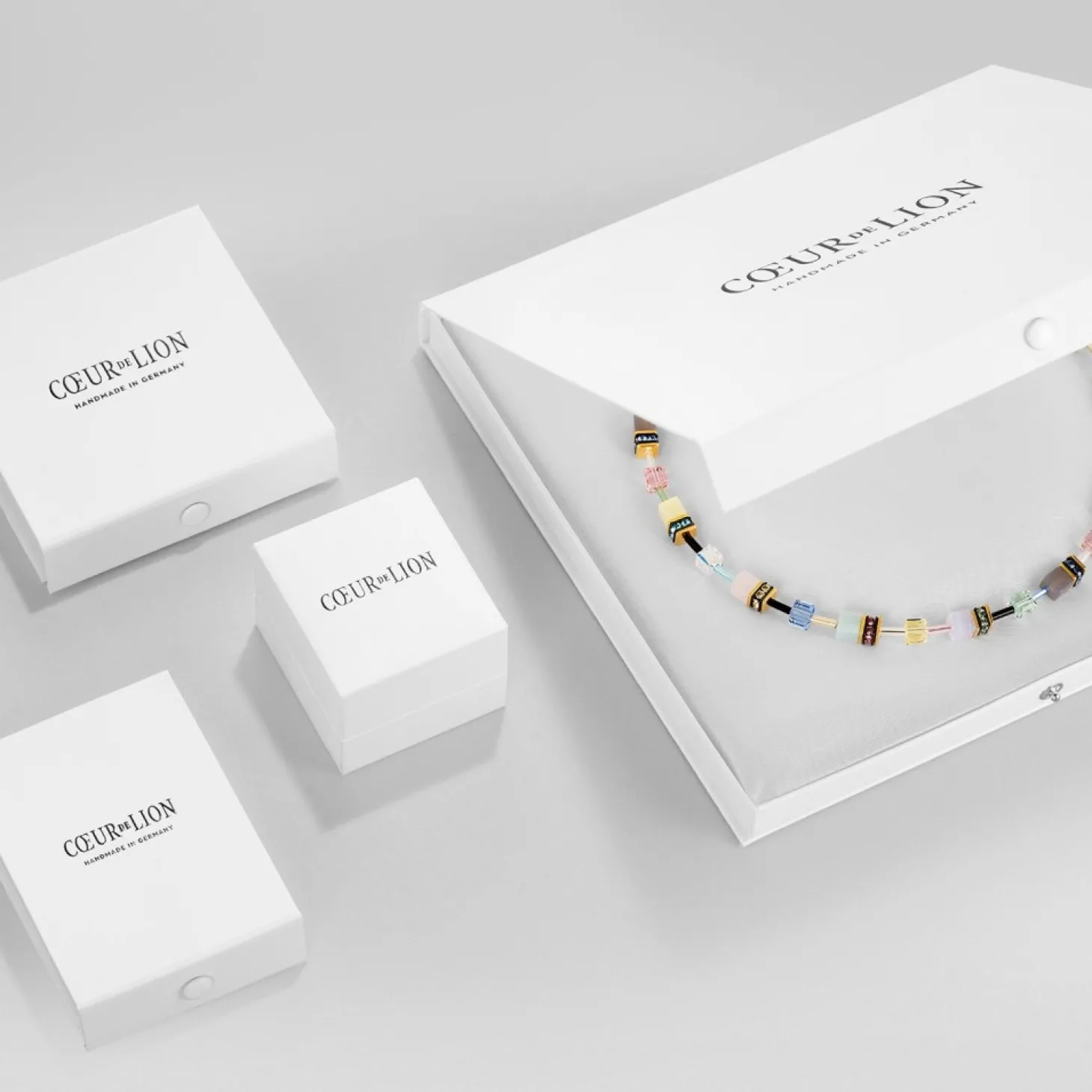 COEUR DE LION Geocube® Precious Slider Closure Bracelet Gold Grey