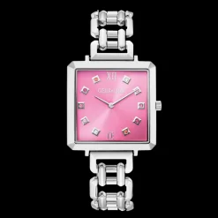 COEUR DE LION Gift Set Watch Iconic Cube Viva Magenta Silver & Geocube® Iconic Bracelet Viva Magenta