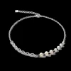 COEUR DE LION Necklace Classic & Modern Freshwater Pearls & Stainless Steel Chain White-Silver