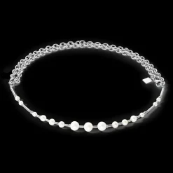 COEUR DE LION Necklace Freshwater Pearls & Chain Multiwear Silver