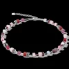 COEUR DE LION Necklace Geocube® Crystals & Gemstones Red-Purple