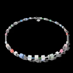 COEUR DE LION Necklace Geocube® Multitask 4-In-1 Summer Multi Pastel-Silver