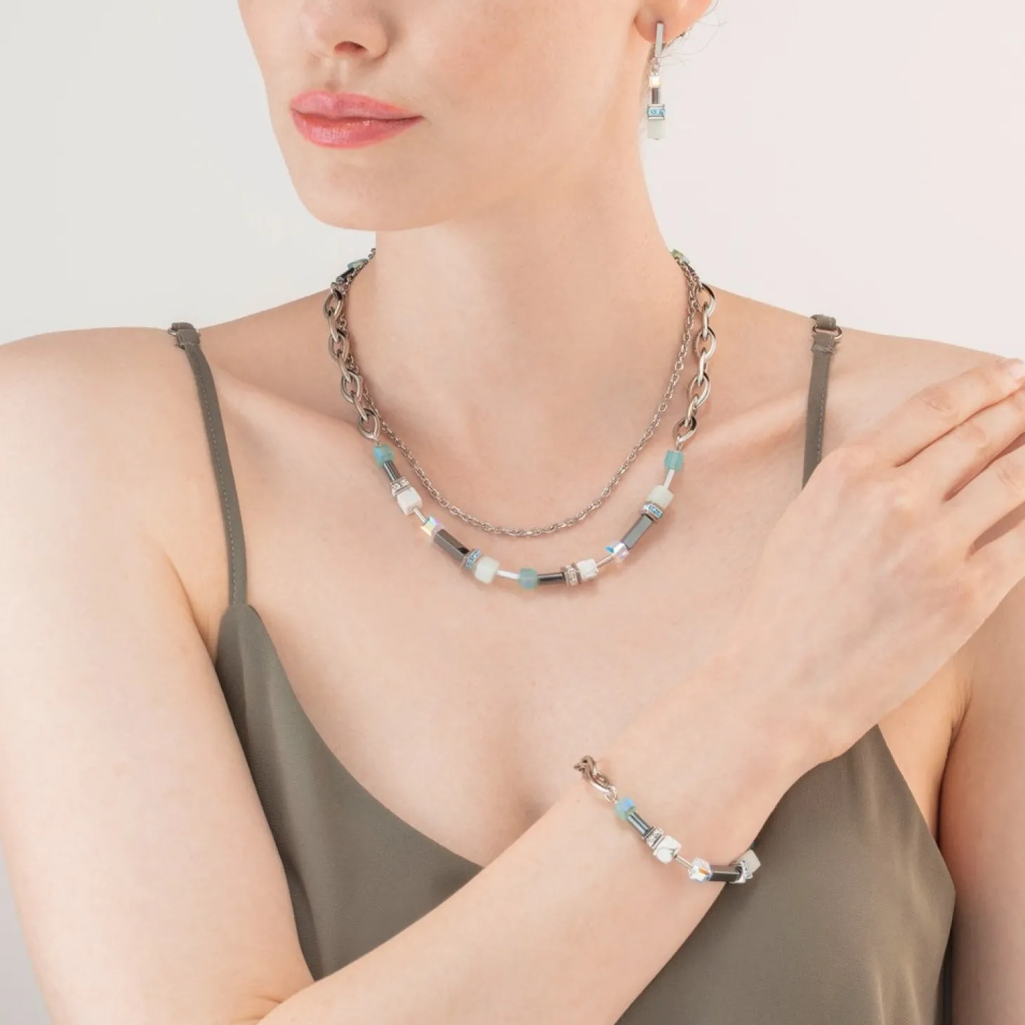 COEUR DE LION Necklace Shape-Mix Multiwear Mint Green