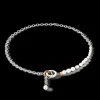 COEUR DE LION Necklace Y & Oval Freshwater Pearls With O-Ring Bicolor